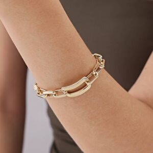 14 Ayar Altın Köşeli Zincir Bileklik