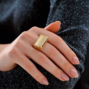 14 Ayar Altın Mat Yüzeyli Yüzük