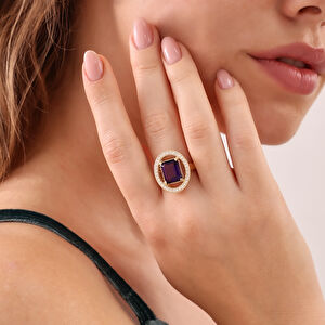 14 Ayar Altın Taşlı Yüzük