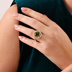 14 Ayar Altın Taşlı Yüzük