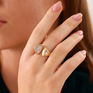 14 Ayar Altın Taşlı Yüzük