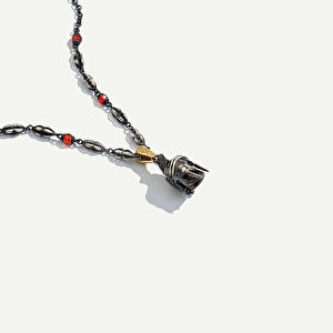 925k Gümüş ve 18 Ayar Altın Spartalı Savaşçı Figürlü Kolye