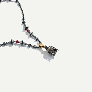 925k Gümüş ve 18 Ayar Altın Spartalı Savaşçı Figürlü Kolye