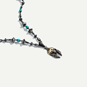 925k Gümüş ve 18 Ayar Altın Spartalı Savaşçı Figürlü Kolye