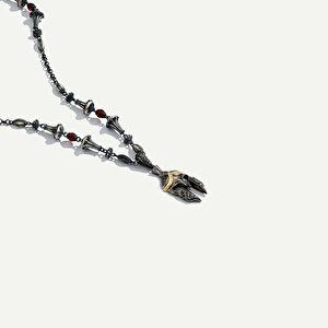 925k Gümüş ve 18 Ayar Altın Spartalı Savaşçı Figürlü Kolye