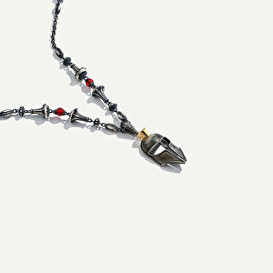 925k Gümüş ve 18 Ayar Altın Spartalı Savaşçı Figürlü Kolye