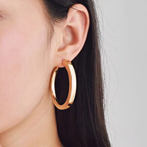 14 Ayar Altın Halka Küpe 