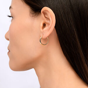 14 Ayar Altın Halka Küpe