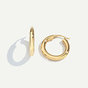 14 Ayar Altın Halka Küpe