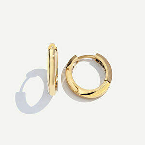 14 Ayar Altın Köşeli Halka Küpe