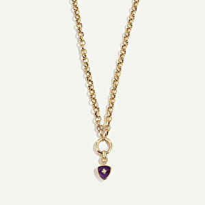 Bonbon 14 Ayar Altın Mor Kolye