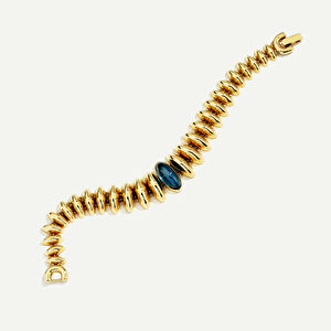 Eta 14 Ayar Altın Mavi Taşlı Set