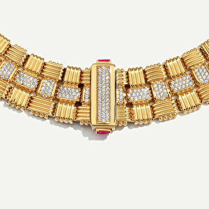 Electra 14 Ayar Altın Pembe Taşlı Set