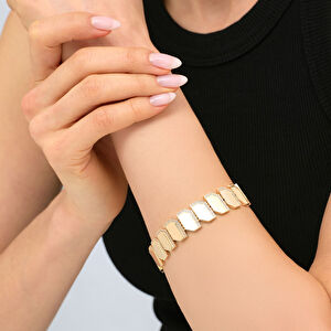 Vega 14 Ayar Altın Taşlı Bileklik