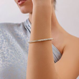 14 Ayar Altın Taşlı Kelepçe