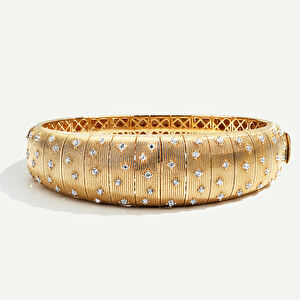 14 Ayar Altın Taşlı Kelepçe