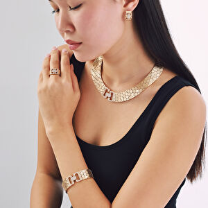 14 Ayar Taşlı  Altın Set