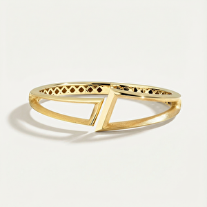 14 Ayar Altın Fırçalı Yüzeyli Set