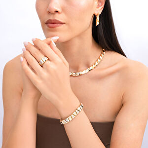 14 Ayar Altın Taşlı Set