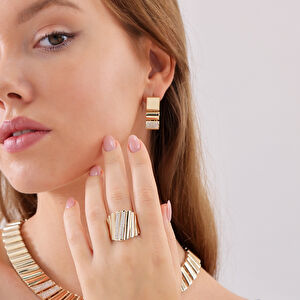 14 Ayar Altın Taşlı Set