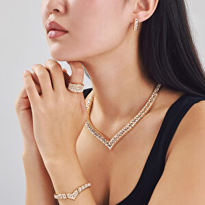 14 Ayar Altın Taşlı Set