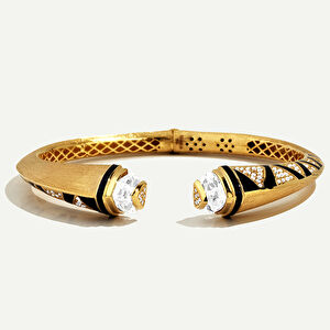 14 Ayar Altın Siyah Detaylı Kadın Takım Set