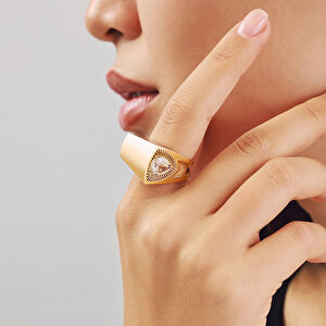 Electra 14 Ayar Altın Taşlı Yüzük