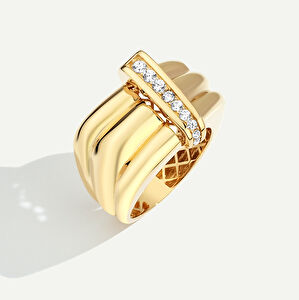 14 Ayar Altın Taşlı Yüzük