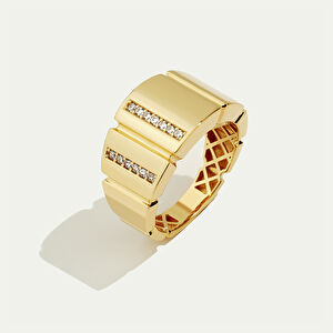 14 Ayar Altın Taşlı Yüzük