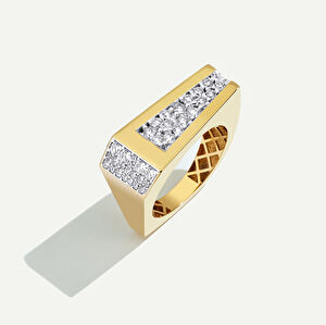 14 Ayar Altın Pavé Taşlı Yüzük