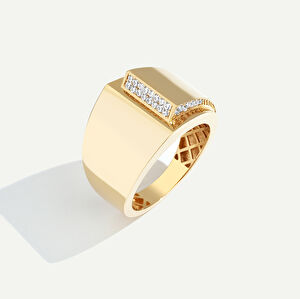 14 Ayar Altın Taşlı Yüzük