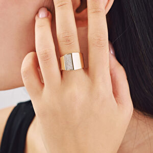 14 Ayar Altın Üzeri Taşlı Yüzük