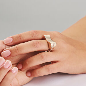 14 Ayar Altın Taşlı Yüzük