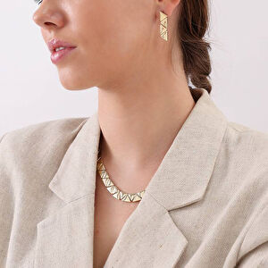 Eta Üçgen Formda 14 Ayar Altın Set