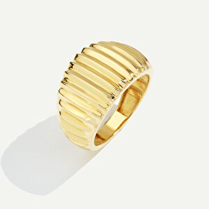 14 Ayar Altın Bombeli Yüzük