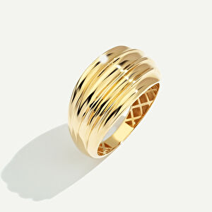 14 Ayar Altın Bombeli Yüzük