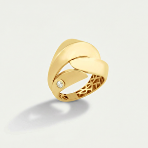 14 Ayar Altın Mat Yüzeyli Yüzük