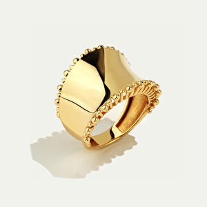 14 Ayar Altın Top Detaylı Yüzük