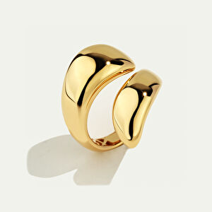 14 Ayar Altın Kavisli Formlu Yüzük