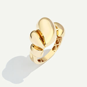 14 Ayar Altın Bombeli Yüzük