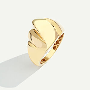 14 Ayar Altın Bombeli Yüzük