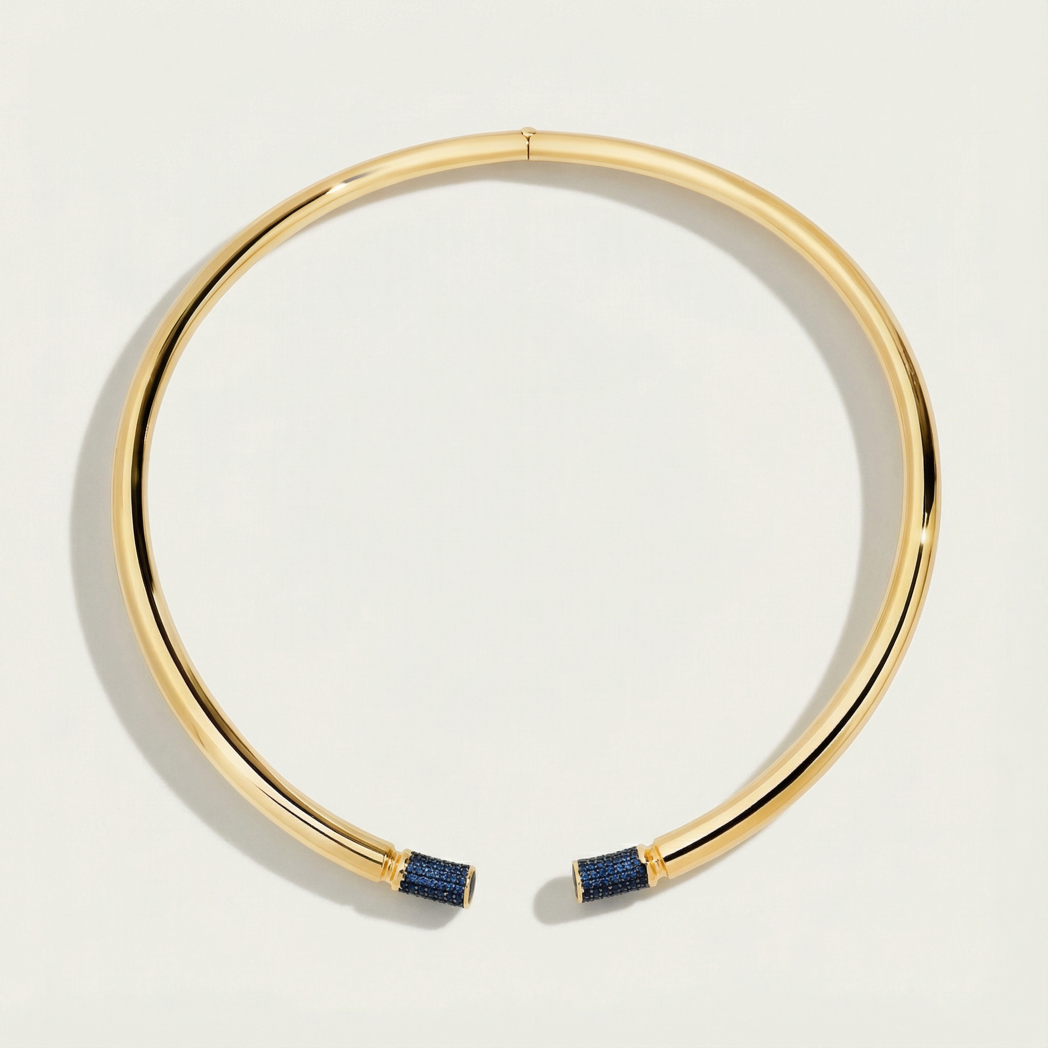 Vega 14 Ayar Altın Gece Mavisi Taşlı Choker Kolye