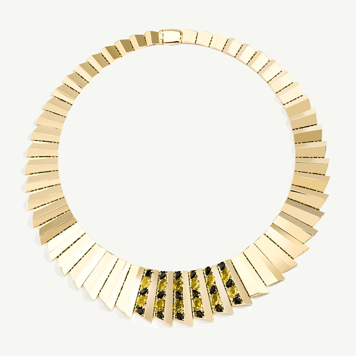 Electra 14 Ayar Altın Kahverengi ve Turuncu Taşlı Set