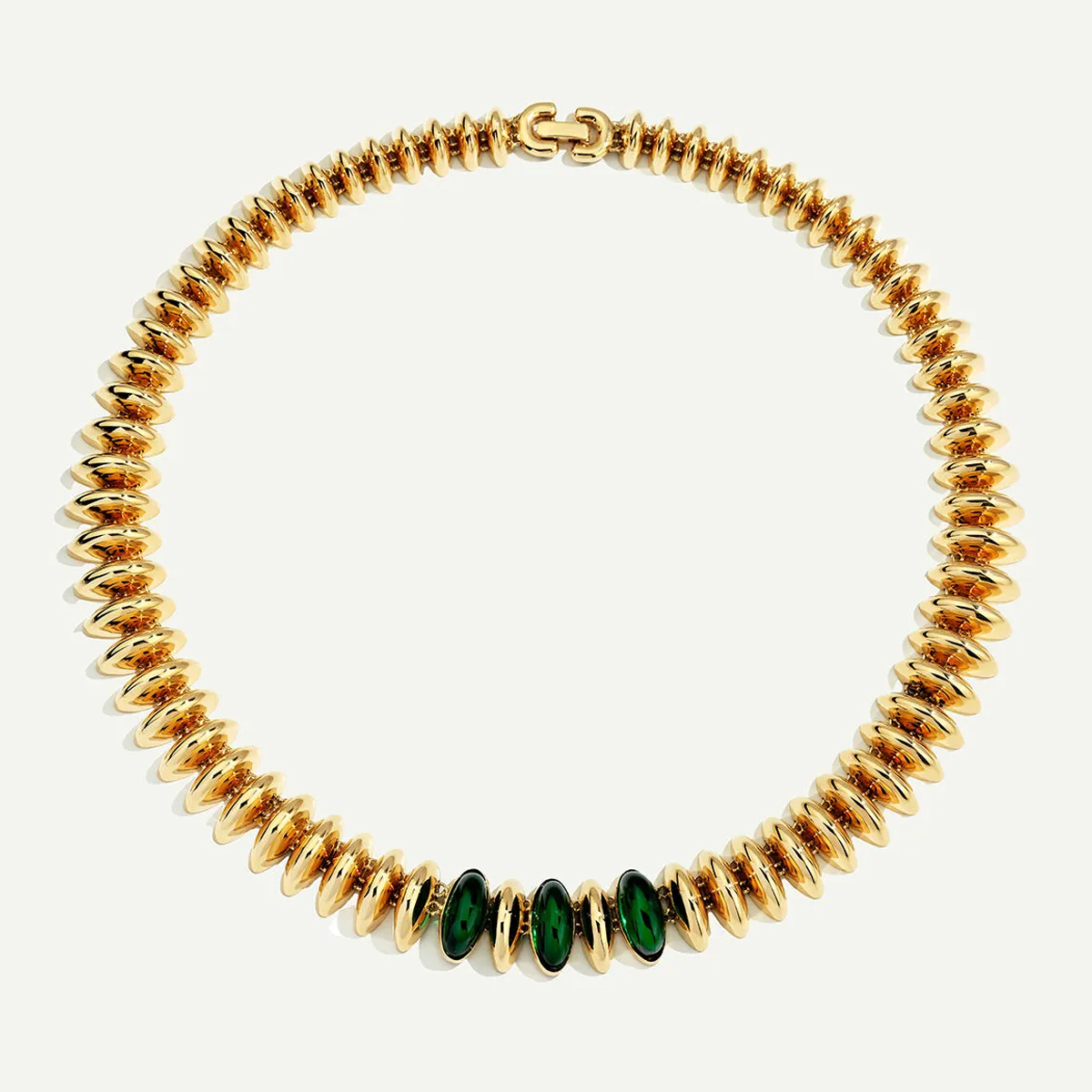 Eta 14 Ayar Altın Yeşil Taşlı Set