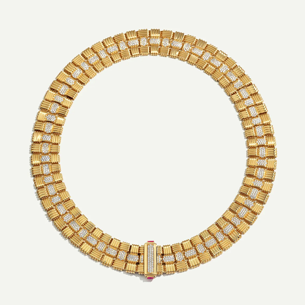 Electra 14 Ayar Altın Pembe Taşlı Set