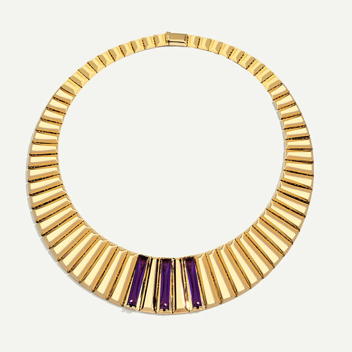 Baget 14 Ayar Altın Mor Taşlı Set