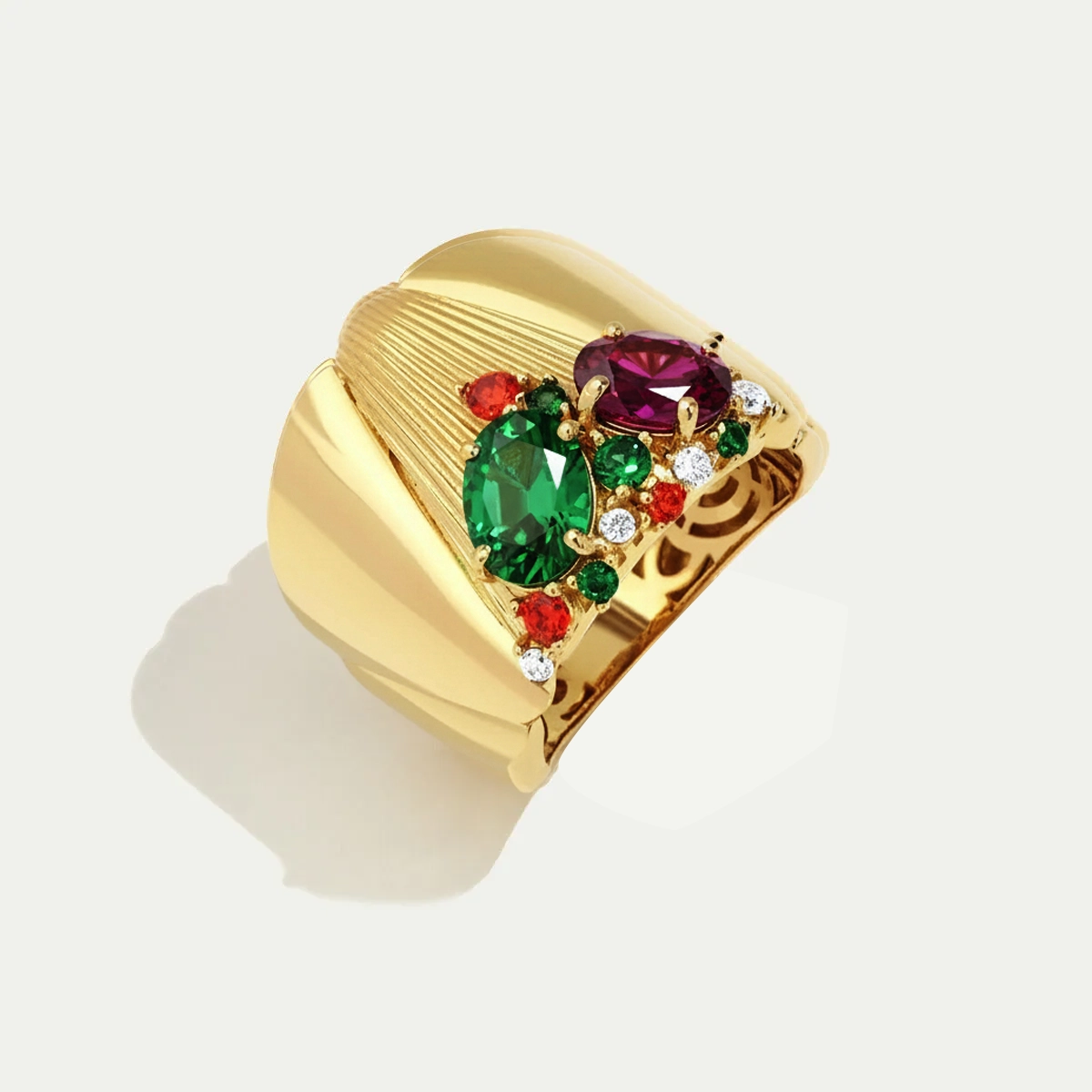 Eta 14 Ayar Altın Üzeri Taşlı Yüzük