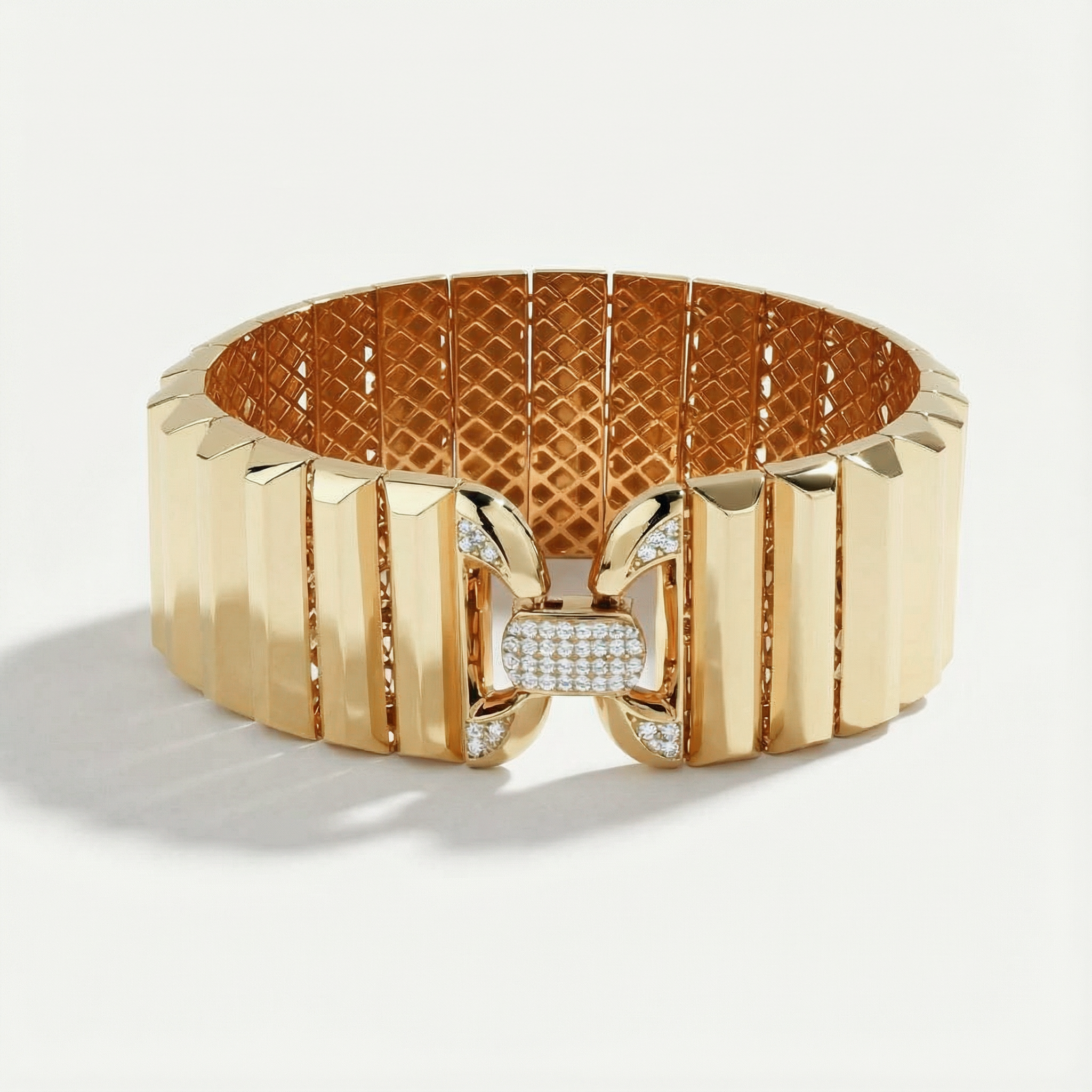 Eta 14 Ayar Altın Dikdörtgen Detaylı Ucu Taşlı Bileklik