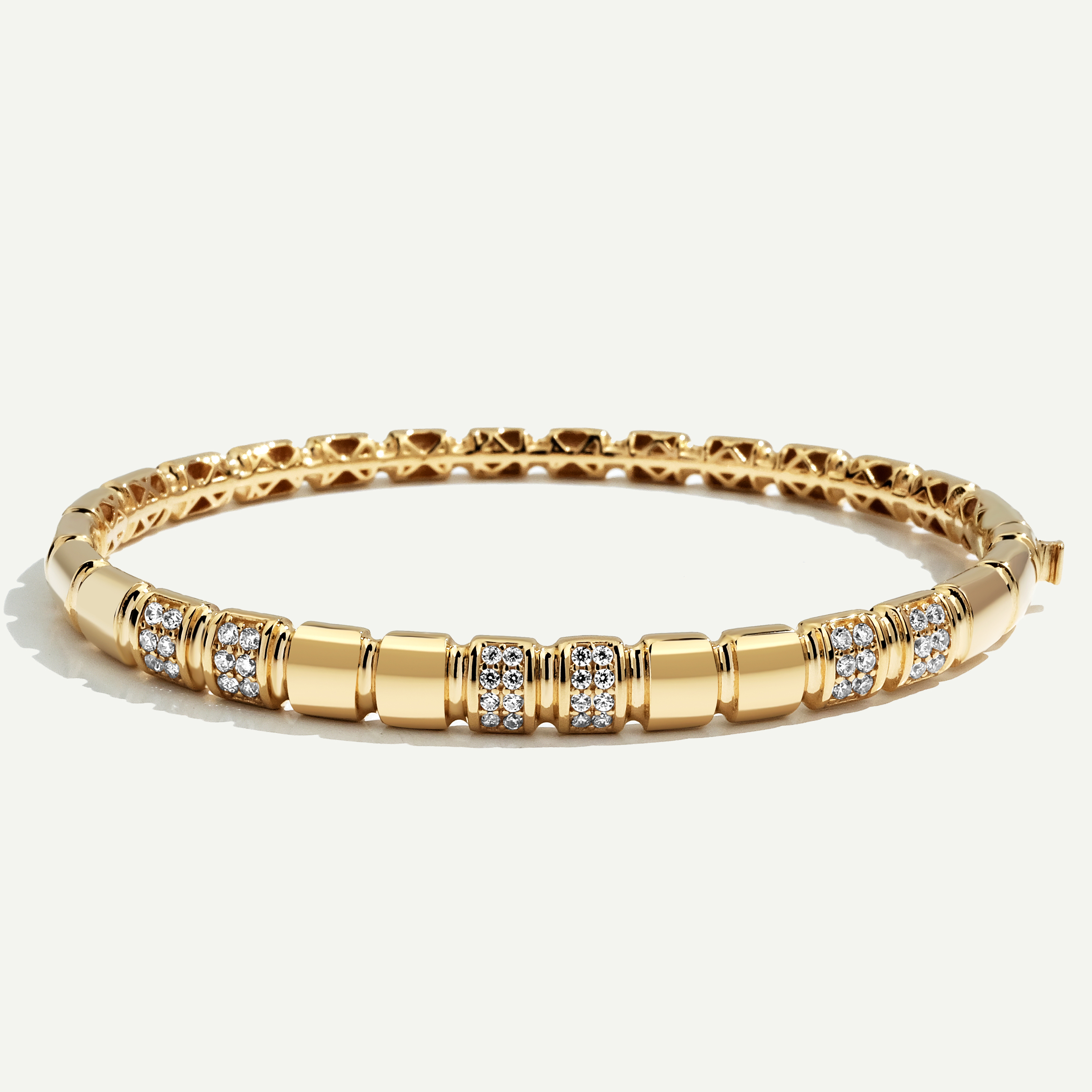 14 Ayar Altın Taşlı Kelepçe