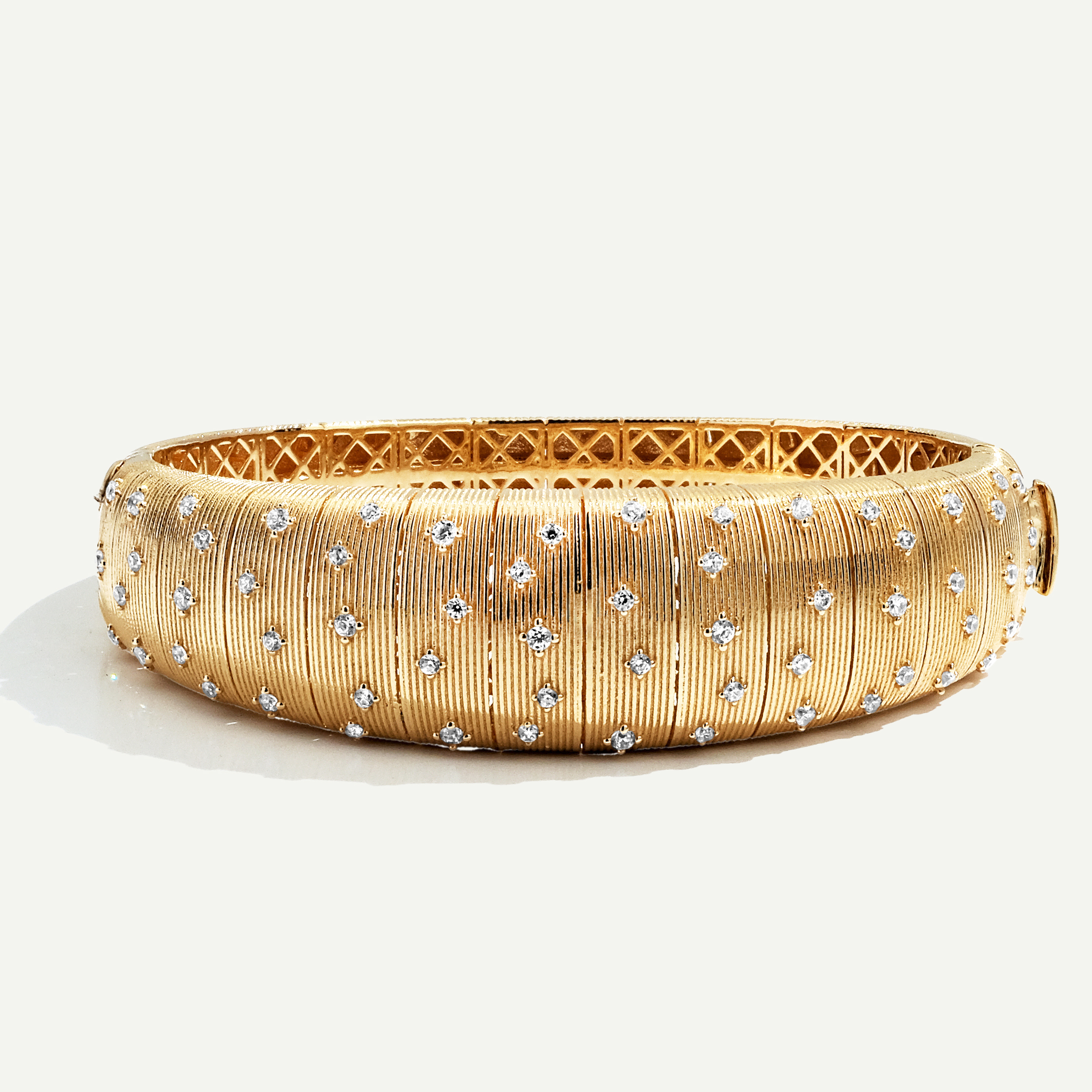 14 Ayar Altın Taşlı Kelepçe